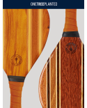 Frescobol Wooden Rackets With Dark Orange Neoprene - Leblon Beach Bat Terracotta