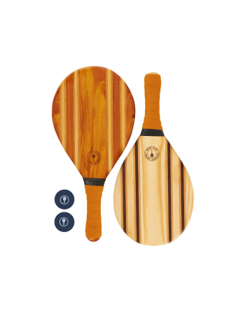 Raqueta De Frescobol De Madera Y Neopreno Naranja -...
