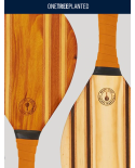 Frescobol Wooden Rackets With Orange Neoprene - Leblon Beach Bat Orange