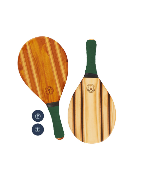 Frescobol Wooden Rackets With Dark Green...