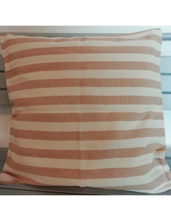 Federa Per Cuscino Beige A Righe Con Cerniera - Listrado... 2