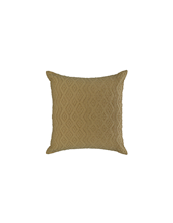 Fodera Per Cuscino Jacquard Beige Con Zip 100% Cotone -...