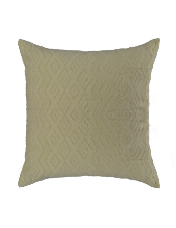 Housse De Coussin Jacquard Naturel Zippée 100% Coton -...
