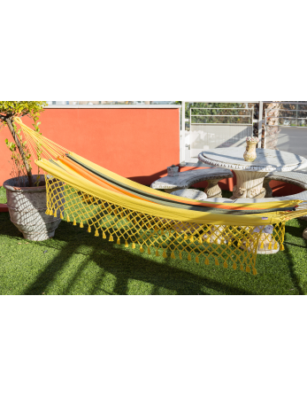 Kolorowy Hamak Z Recyklingowanej Bawełny Z Makrame 3,8M X...