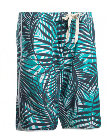 Long Swim Shorts - Tropical Blue - Bermuda Surf Piscina...