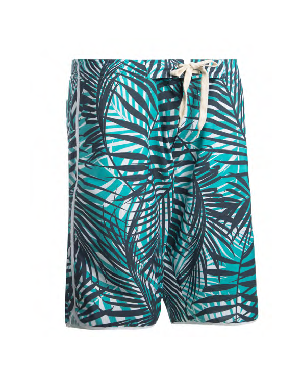 Lange Zwembroek - Tropische Blauwe Print&nbsp; -...