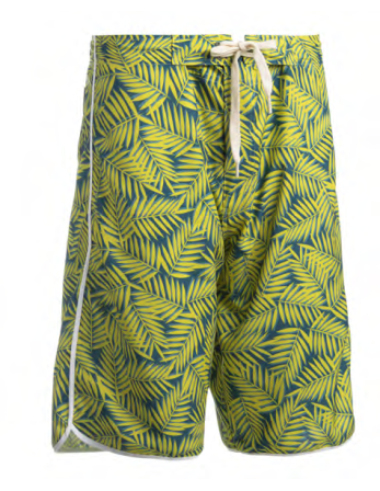 Long Swim Shorts - Yellow Foliage - Bermuda Surf Amarelo