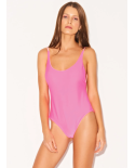 Neon Pink Reversible One-Piece Swimsuit - Ariel Neon