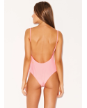 Neon Pink Reversible One-Piece Swimsuit - Ariel Neon