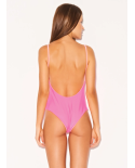 Neon Pink Reversible One-Piece Swimsuit - Ariel Neon