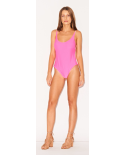 Neon Pink Reversible One-Piece Swimsuit - Ariel Neon