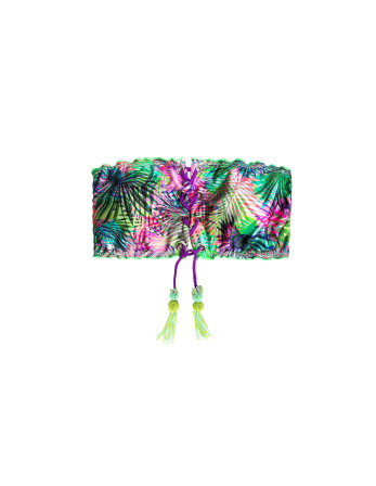 Tropical Laced Bandeau Bikini Top - Top Mar Forestal Bandeau 2