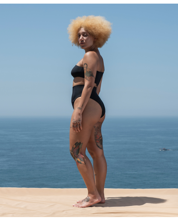 Original Black Asymmetric One-Piece Swimsuit -...