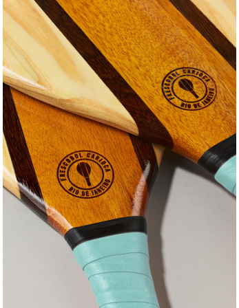 Raquetes De Frescobol Madeira/Neopreno Verde-Claro -... 2