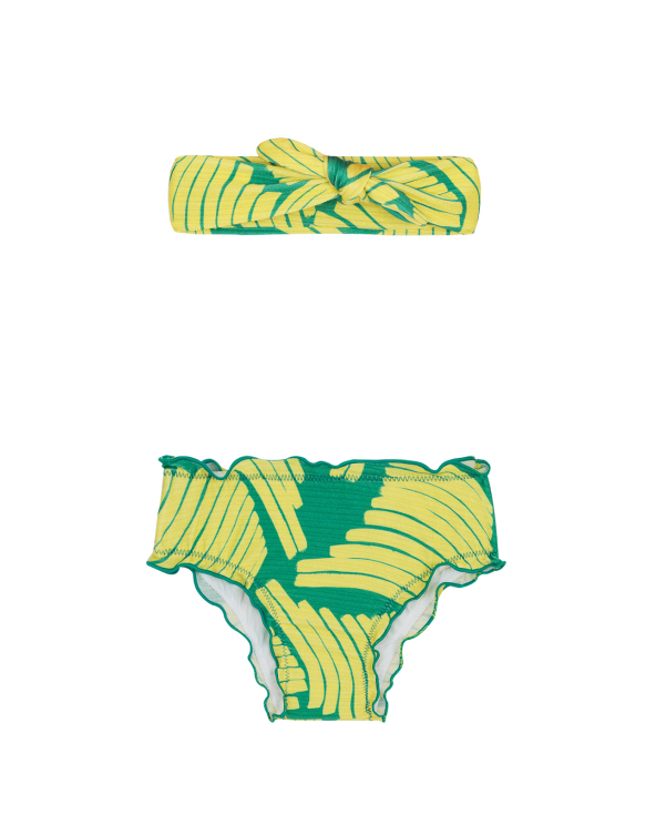Baby Swim Panties And Headband In Green Print -...