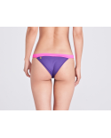 Purple & Pink Fixed Brazilian Bikini Bottom - Bottom Elegancia Roxo
