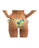 Accessorized Floral Side-Tie Bikini Bottom - Bottom Florescer Invisible
