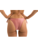 Accessorized Iridescent Pink Brazilian Bikini Bottom - Bottom Callas Invisible