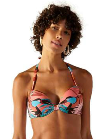 Tropical Pink Padded Balconette Top - Top Pacifico Chic...