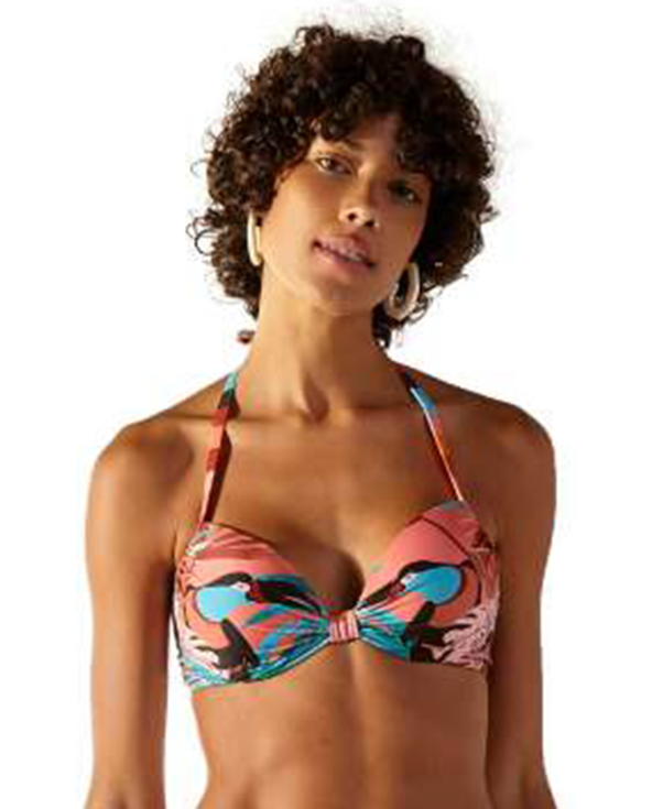 Tropical Pink Padded Balconette Top - Top...