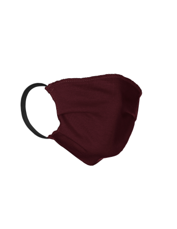 Burgundy Cotton Barrier Mask With Filter Pocket - Face... 2