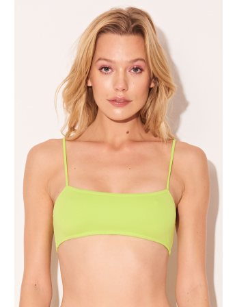 Neon Yellow Bra Bikini Top - Top Neon Lime 2