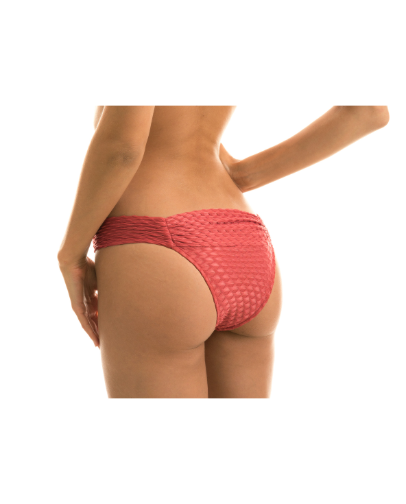 Teksturowane Figi Do Bikini W Kolorze Ceglanym...