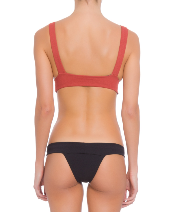 Crepe V Bikini Rusted/Black