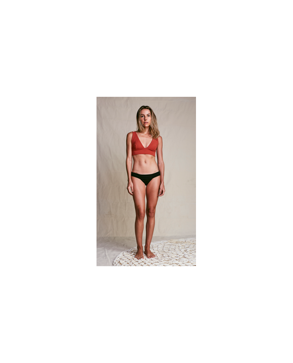 Bustier-Bikini Rostfarben, Tanga-Unterteil -...