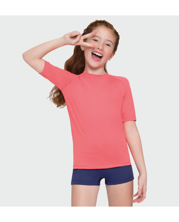 Kids Fpu50+ Uvpro Short Sleeve T-Shirt Coral Uv