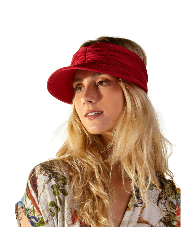 Pleated Dark Red Visor Cap - Viseira Fuji Liso...
