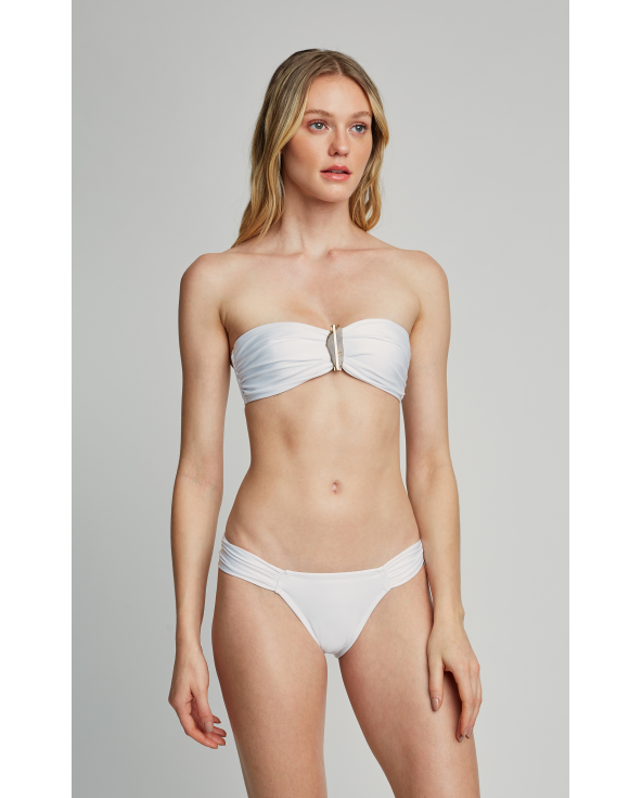 Bottom Embellished Bandeau White