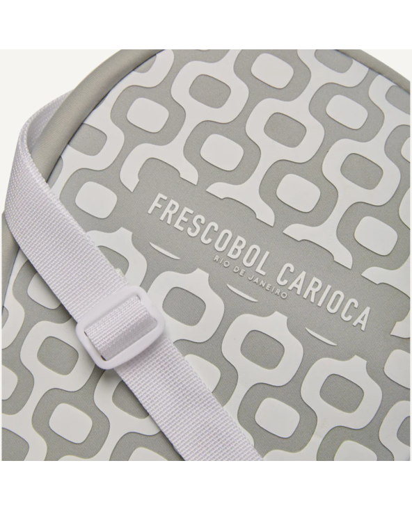 Grey Frescobol Racket Bag In Geometric Pattern...