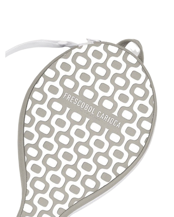 Grey Frescobol Racket Bag In Geometric Pattern...