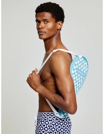 Blue Frescobol Racket Bag In Wave Pattern - Neoprene Bat... 2