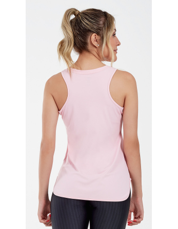 Regata Skin Fit Alongada Gola V Rosa Clara 2