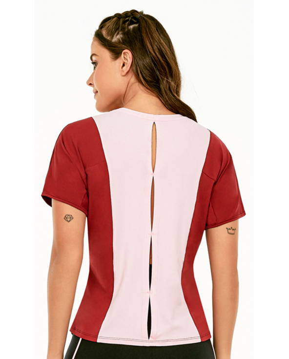 T-Shirt Skin Fit Energy Flows Rosa