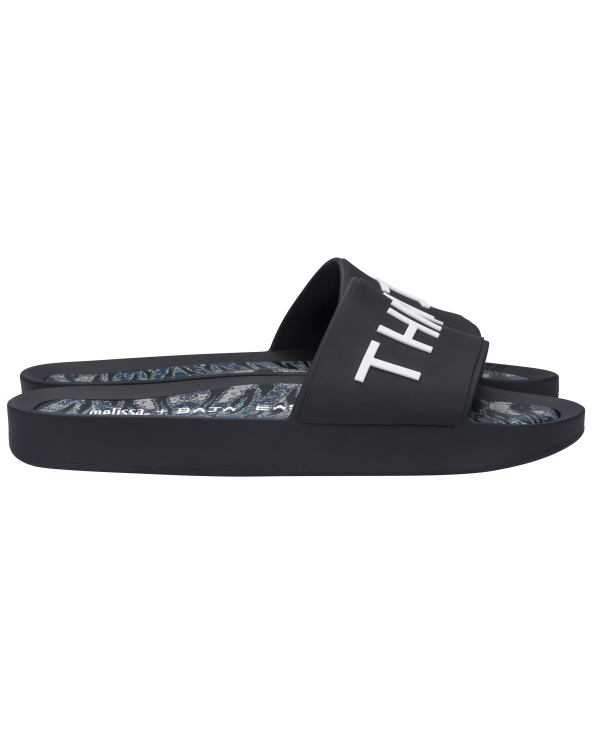 Melissa Beach Slide + Baja East Ad Black/White...