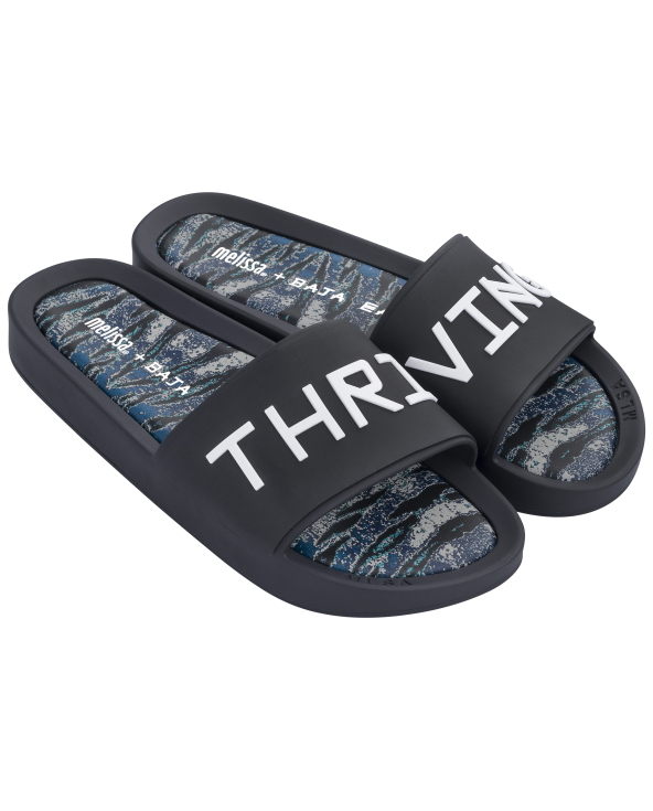 Melissa Beach Slide + Baja East Ad Black/White...