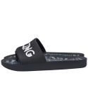 Melissa Beach Slide + Baja East Ad Black/White Slipper