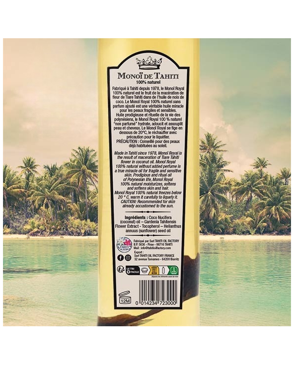 Royal Monoi 100% Natural 100 Ml Glass Bottle