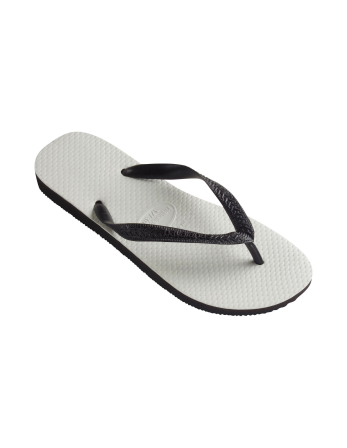 Wit Met Zwart Model Teenslippers. - Tradicional Black