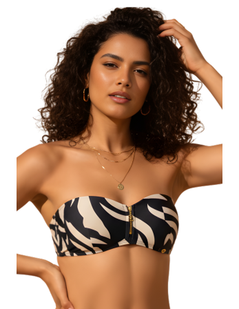 Top Brisa-Da-Noite Bandeau-Ziper