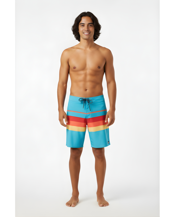 Badeshorts - Blå Og Striper - Boardshort Peeler...