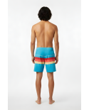 Badeshorts - Blå Og Striper - Boardshort Peeler Turquoise