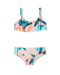Gil's Two-Piece Swimsuit In Tropical Print - Camiseta Babado Brisa