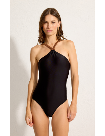 Black Rope Halterneck Op