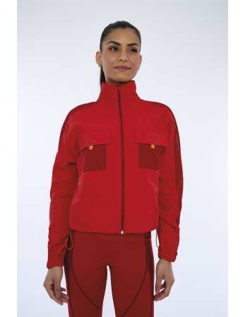 Jaqueta Techno Taslon Com Bolsos Vermelho Haute Red