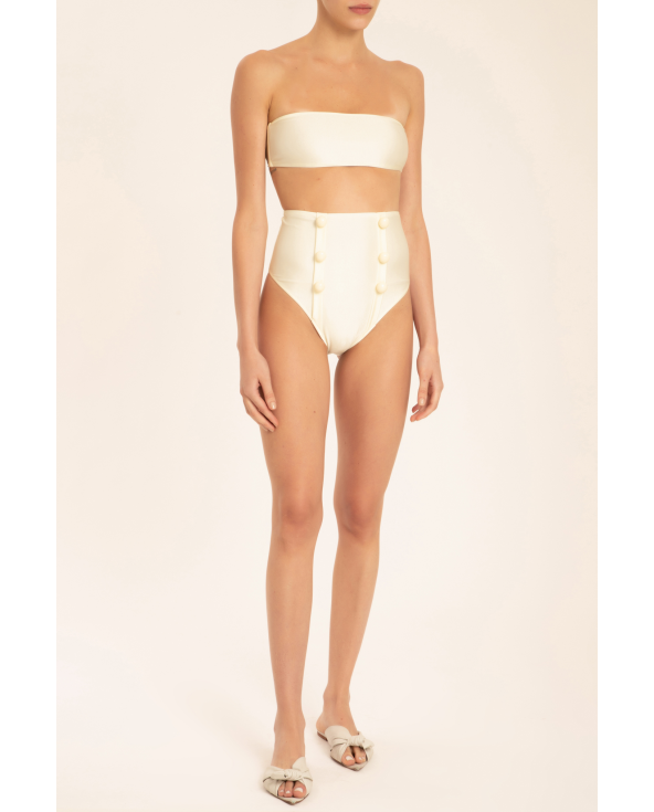 Bikini With Buttons White