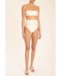 Bikini With Buttons White